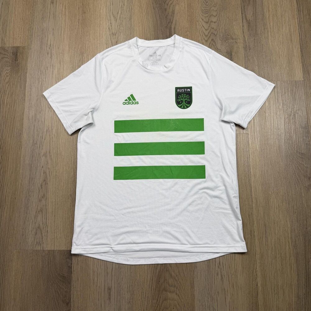 Austin FC Shirt Mens Medium White MLS Soccer Adidas Creator Tee AEROREADY